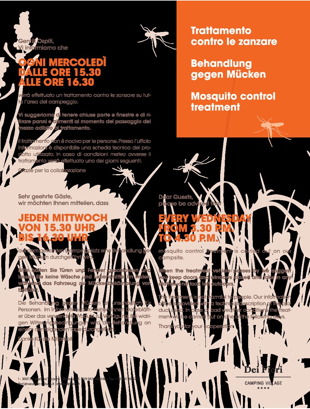 Trattamento contro le zanzare // Behandlung gegen Mücken // Mosquito control treatment