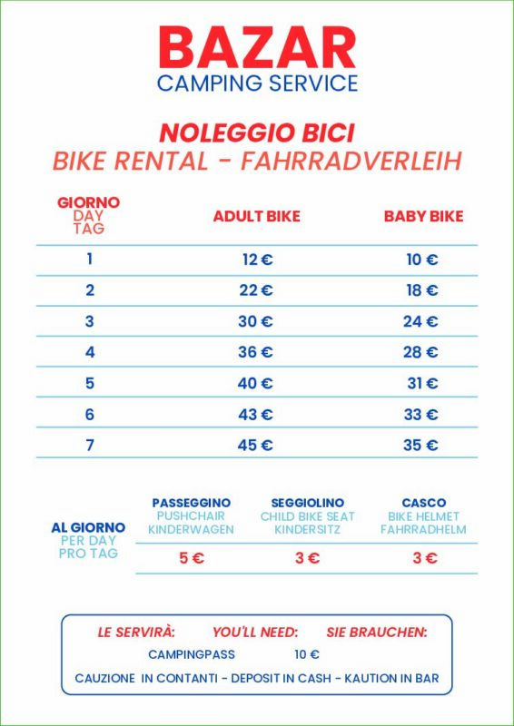 Noleggio bici // Bike rental // Fahrradverleih