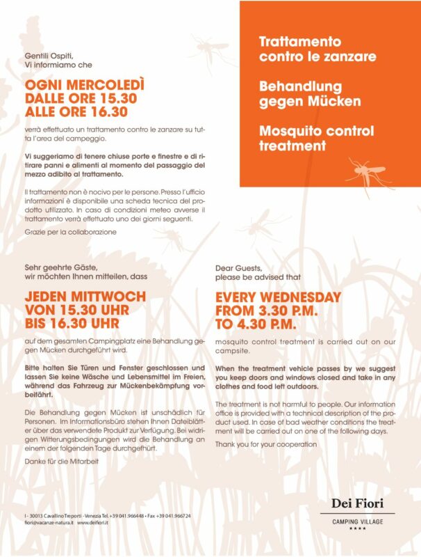 Trattamento contro le zanzare // Behandlung gegen Mücken // Mosquito control treatment